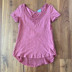 Anthropologie Meadow Rue Lace & Crochet Top